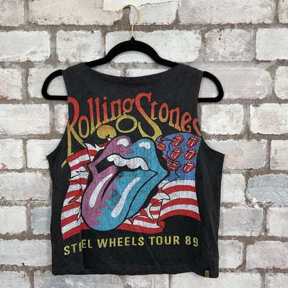 Stones Steel Wheels Tour  Racerback Unwantee Tank Top upcycled by Unwantees, sustainable fashion made in great Britain
