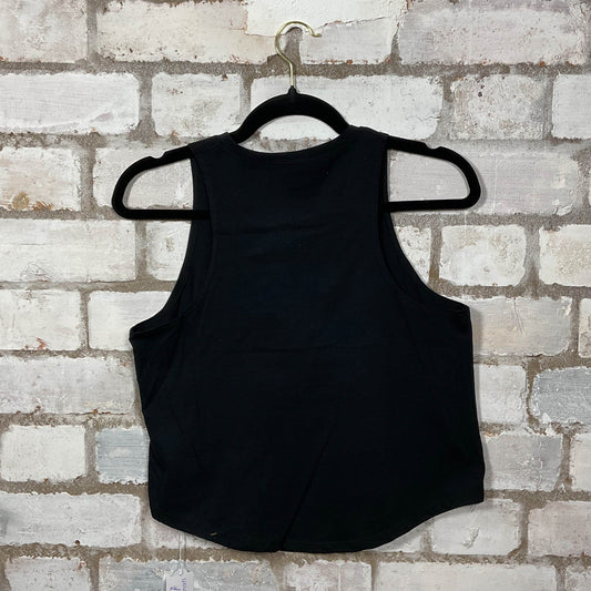 Rear View Good Morning I see The Assassins have Failed Racerback Tank Top upcycled by Unwantees, sustainable fashion made in great Britain from vintage graphic tshirt 