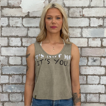 its not me its you graphic print vest top, recycled fashion by unwantees