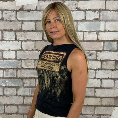 sustainable fashion UK
eco-friendly clothing UK
upcycled t-shirts / upcycled tank tops
ethical fashion brand UK
zero waste clothing
slow fashion brand
made in Britain clothing
sustainable vest tops
Walking dead print, 