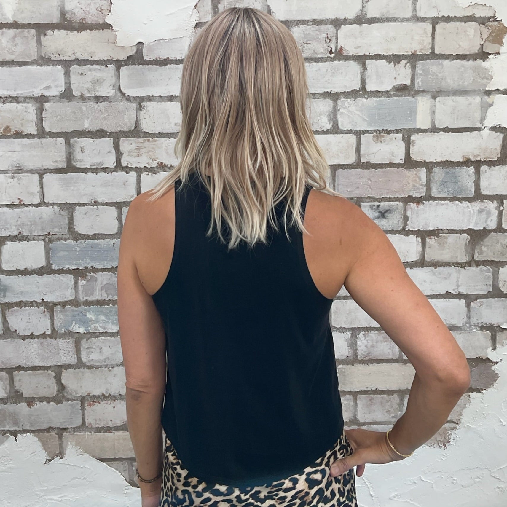 One-of-a-kind Bob Marley graphic Racerback Unwantee tank top back view, upcycled, sustainable, made in Britain