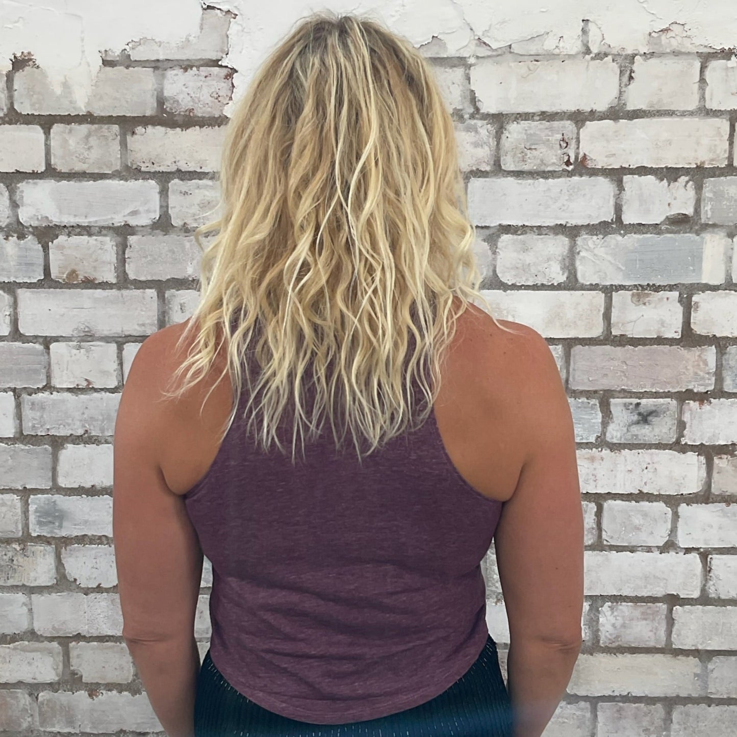 One-of-a-kind Nirvana In Utero Band Photos graphic Racerback Unwantee tank top back view, upcycled, sustainable, made in Britain