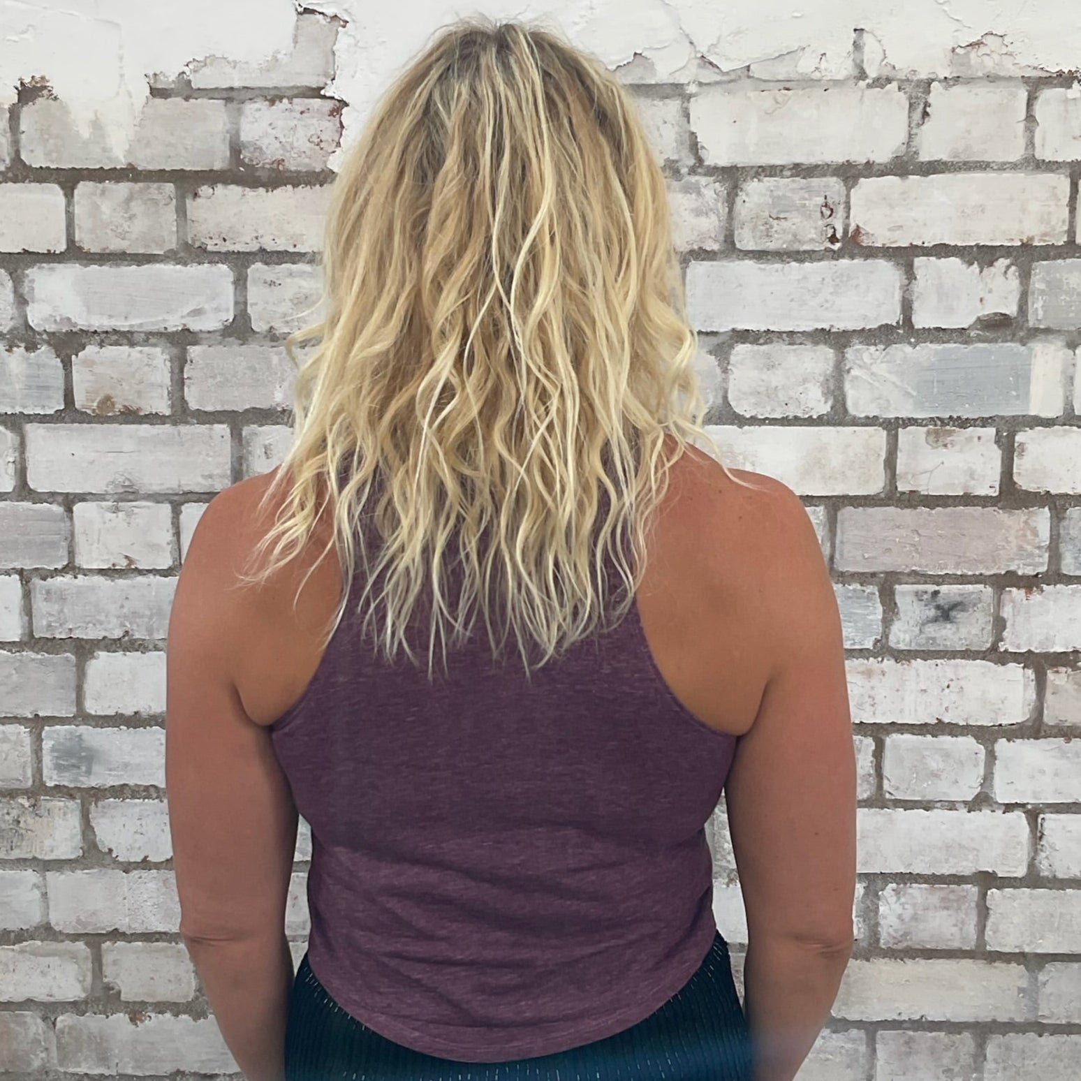 One-of-a-kind Nirvana In Utero Band Photos graphic Racerback Unwantee tank top back view, upcycled, sustainable, made in Britain